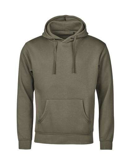 Tee Jays Unlabelled Hooded Sweatshirt Hoodie in Moss, front view