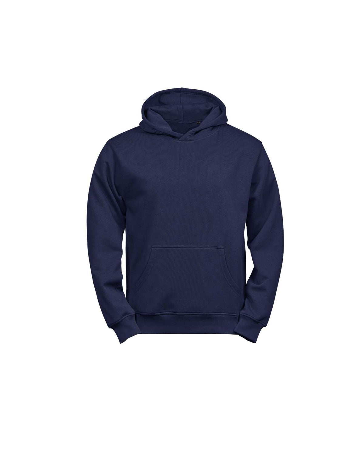 Tee Jays Junior Unlabelled Hooded Sweatshirt in Navy, front view