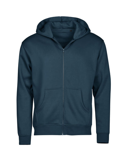 Tee Jays Unlabelled Hooded Full Zip Sweatshirt Hoodie in Ink, front view