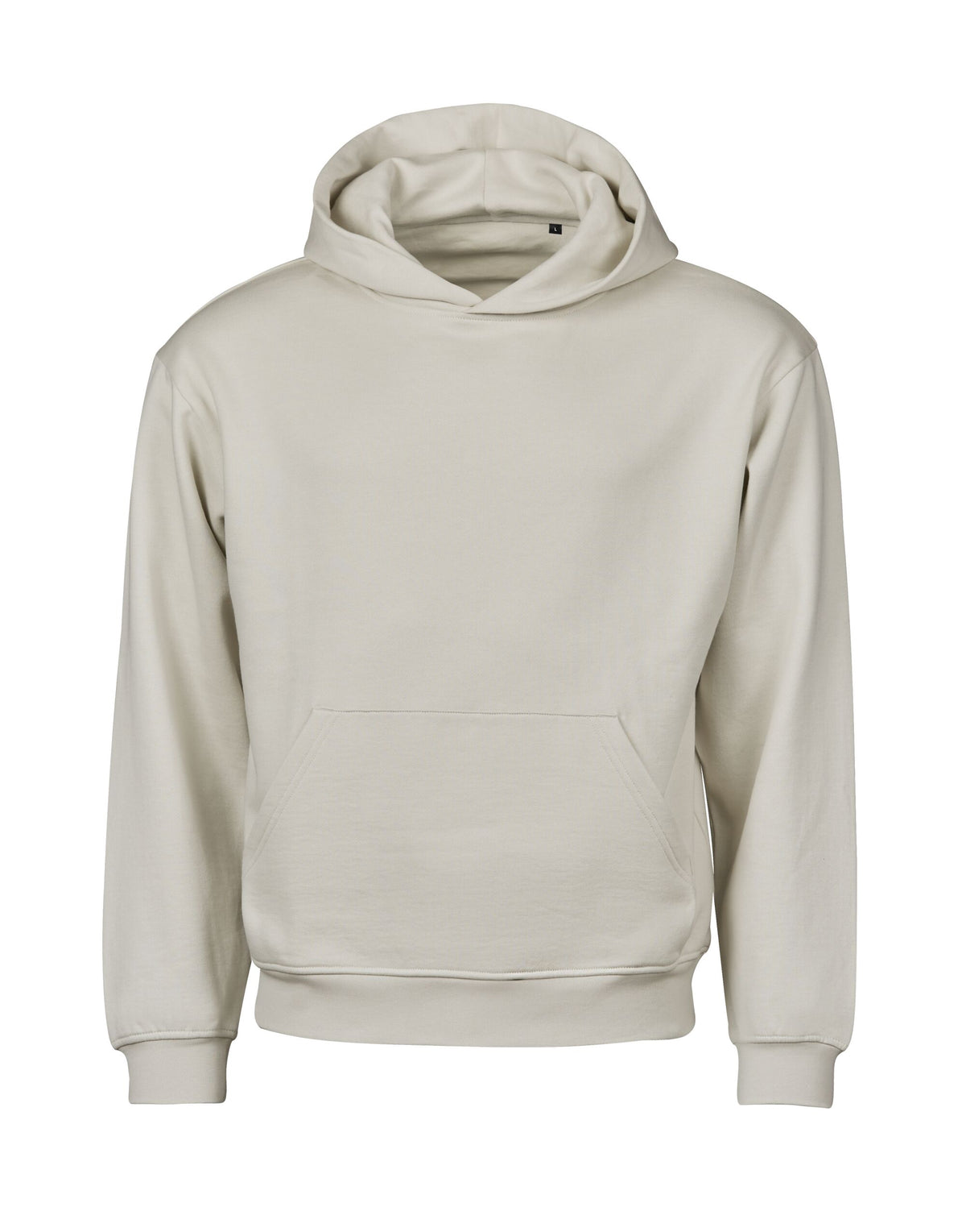 Tee Jays Unlabelled Heavy Loose Fit Hoodie in Cement, front view
