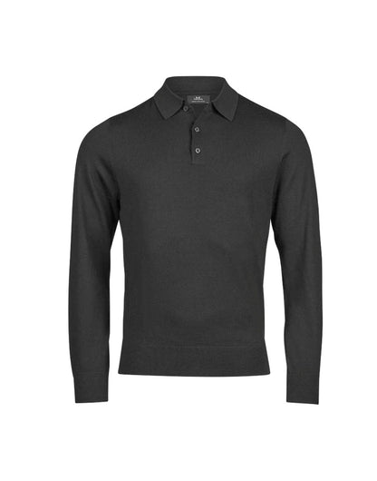 Tee Jays Men’s Knit Polo Shirt in Black