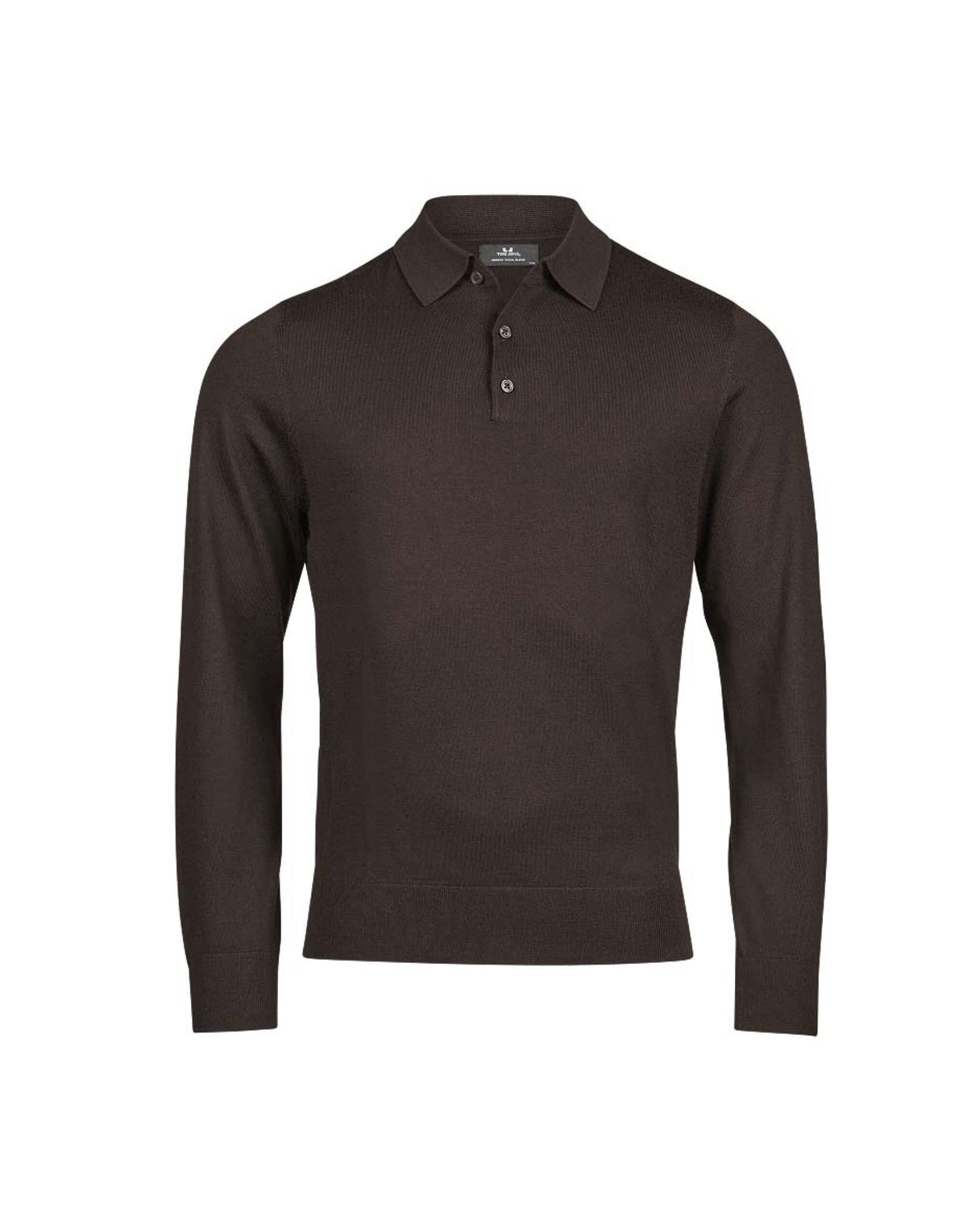 Tee Jays Men’s Knit Polo Shirt in Mocha, front view