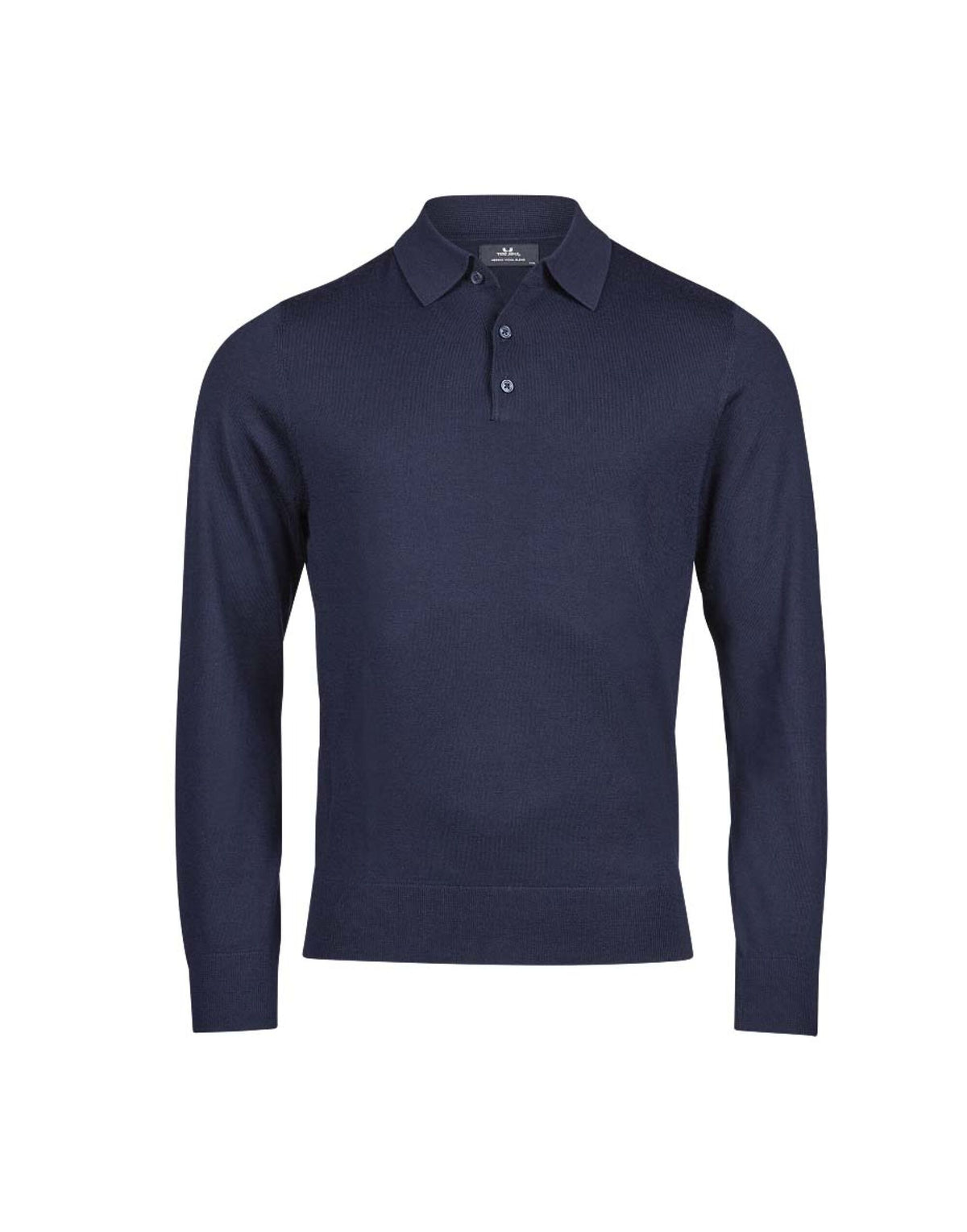 Tee Jays Men’s Knit Polo Shirt in Navy, front view