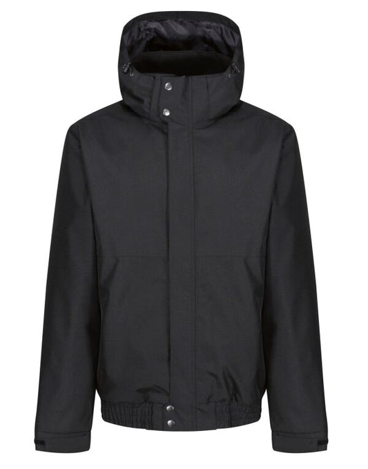 Regatta Blockade Mens Waterproof Jacket | Hooded | Stormflap | Black or Navy | S-3XL - Winter Jacket - Logo Free Clothing