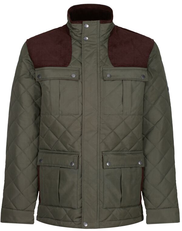 Regatta Padbury Mens Quilted Jacket | Showerproof | Corduroy Panels | 3 Colours | S-3XL - Summer Jacket - Logo Free Clothing