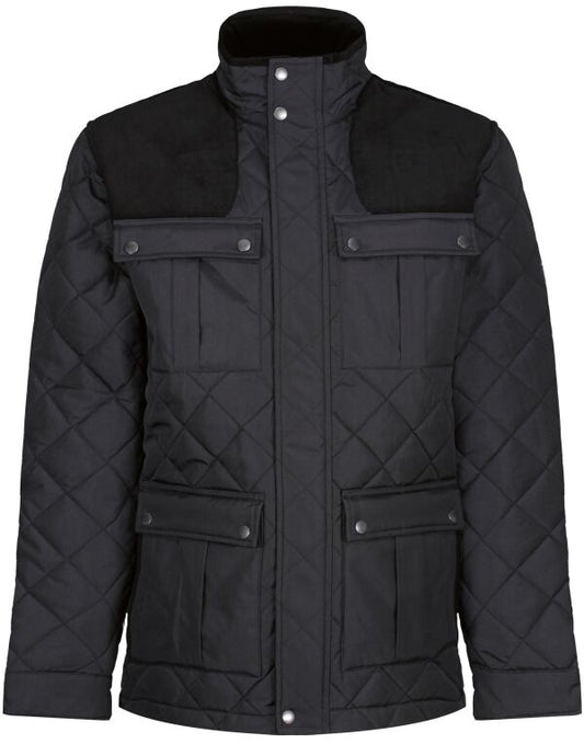 Regatta Padbury Mens Quilted Jacket | Showerproof | Corduroy Panels | 3 Colours | S-3XL - Summer Jacket - Logo Free Clothing