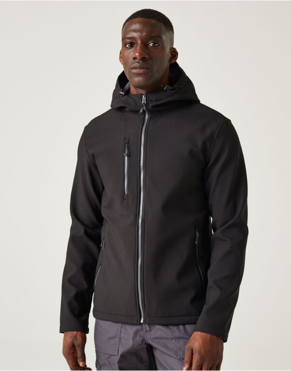 Regatta Navigate Mens 2-Layer Hood Softshell Jacket | Showerproof | 7 Colours | S-3XL - Summer Jacket - Logo Free Clothing