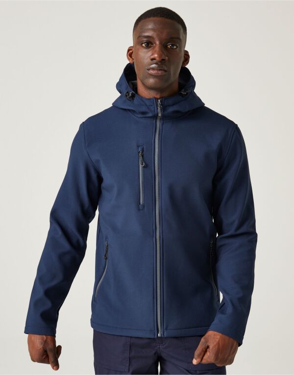 Regatta Navigate Mens 2-Layer Hood Softshell Jacket | Showerproof | 7 Colours | S-3XL - Summer Jacket - Logo Free Clothing