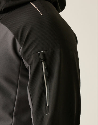 Close-up of the zipped sleeve pocket of the Regatta 4TEX Men's Stretch 3-Layer Softshell Jacket