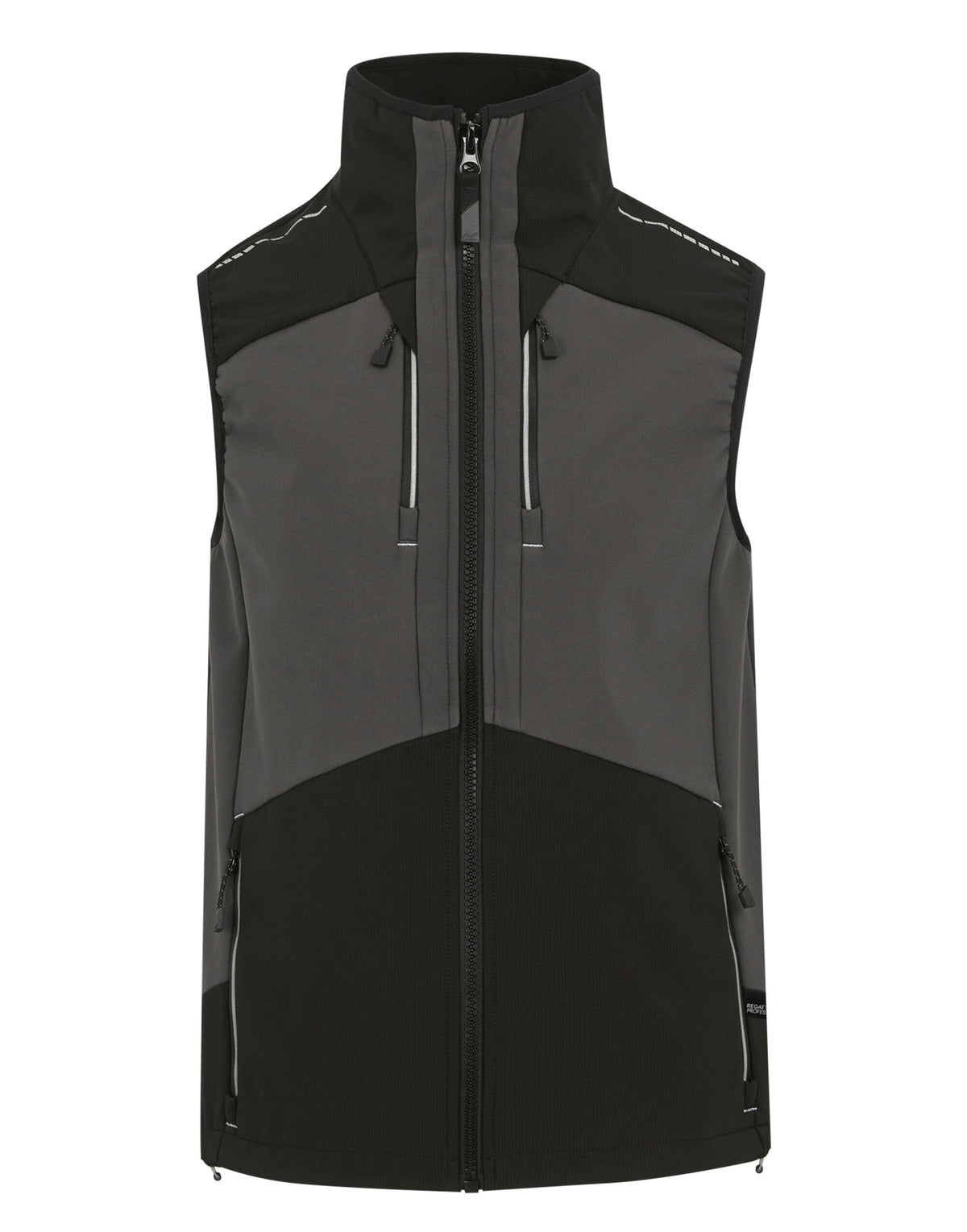 Regatta 4TEX Men's Stretch 3-Layer Softshell Bodywarmer in Slate Grey and Black, front view