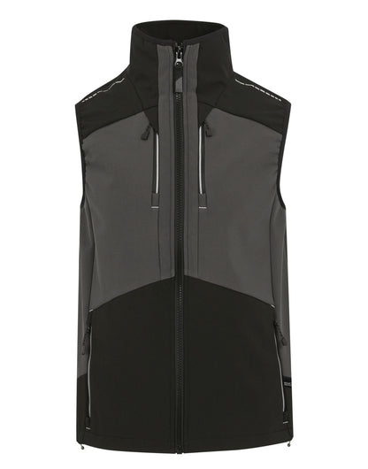 Regatta 4TEX Men's Stretch 3-Layer Softshell Bodywarmer in Slate Grey and Black, front view