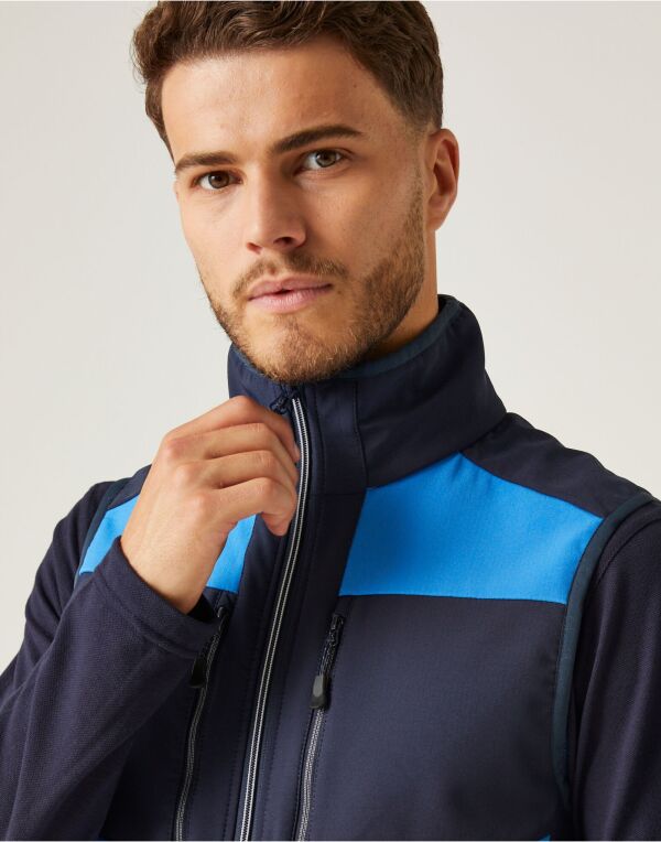 Regatta E-Volve Mens Softshell Gilet | Showerproof Stretch Body Warmer | 4 Colours | XS-3XL - Gilet - Logo Free Clothing