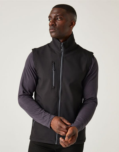 Regatta Navigate Mens Softshell Gilet | Fleece Lined Stretch Body Warmer | 7 Colours | S-3XL - Gilet - Logo Free Clothing