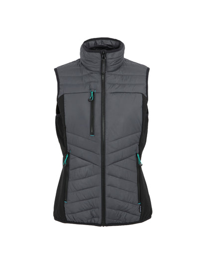 Regatta Ada Ladies Hybrid Bodywarmer in Seal Grey and Black