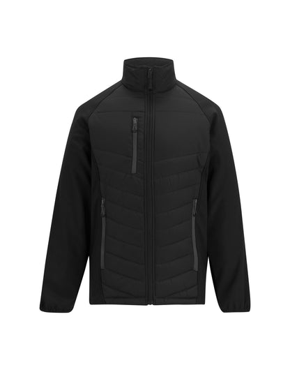 Regatta Pro Men’s Universal Jacket in Black and Ash, front view
