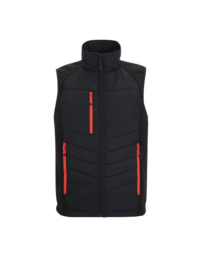 Regatta Pro Men’s Universal Bodywarmer in Black and Classic Red, front view