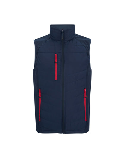 Regatta Pro Men’s Universal Bodywarmer in Navy and Classic Red, front view
