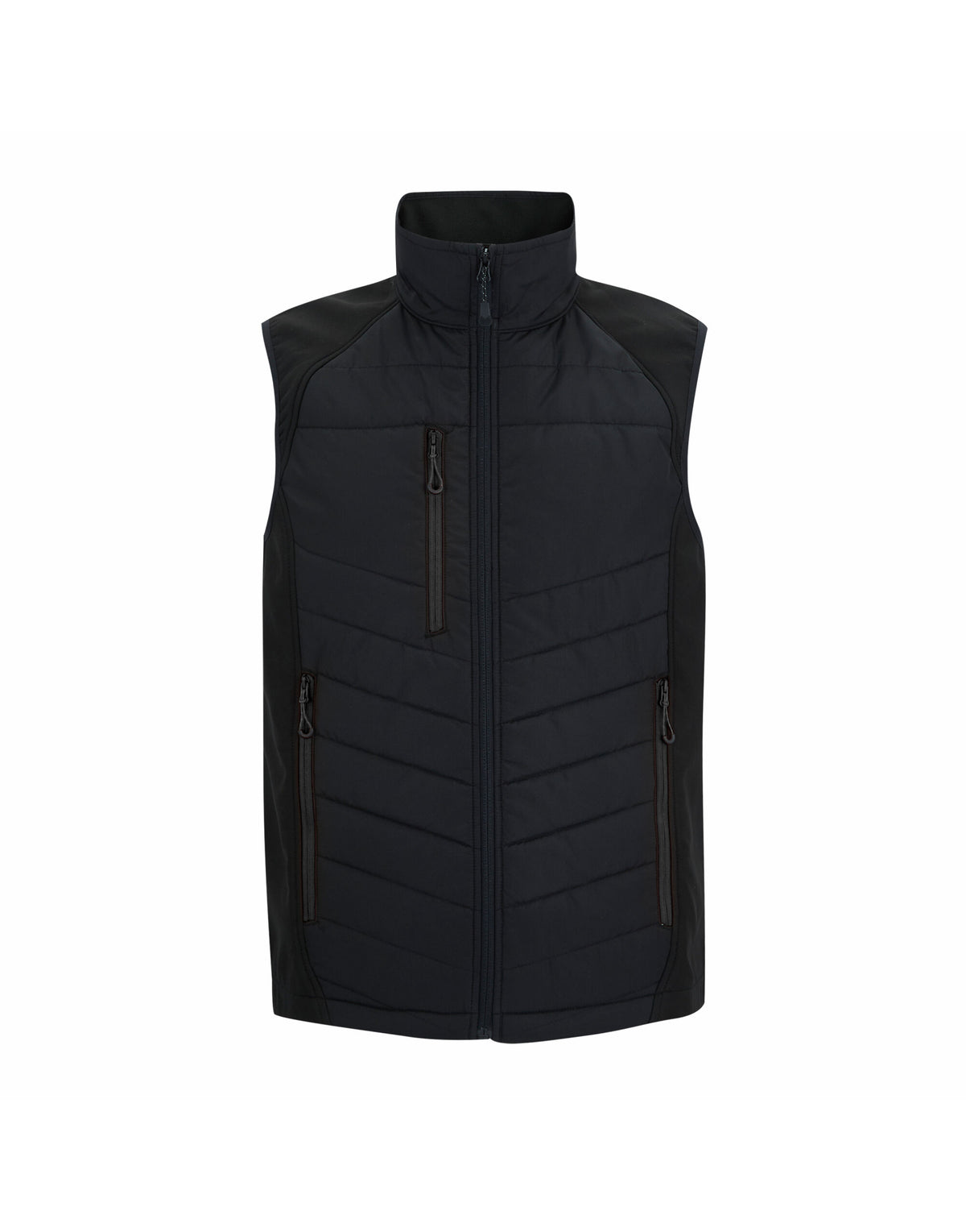 Regatta Pro Men’s Universal Bodywarmer in Black and Ash, front view