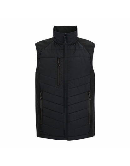 Regatta Pro Men’s Universal Bodywarmer in Black and Ash, front view