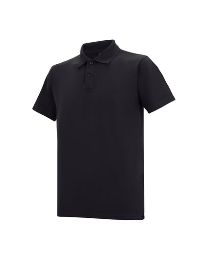 Regatta Pro Men’s 50/50 Pique Polo Shirt in Black, front view
