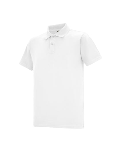 Regatta Pro Men’s 50/50 Pique Polo Shirt in White, front view