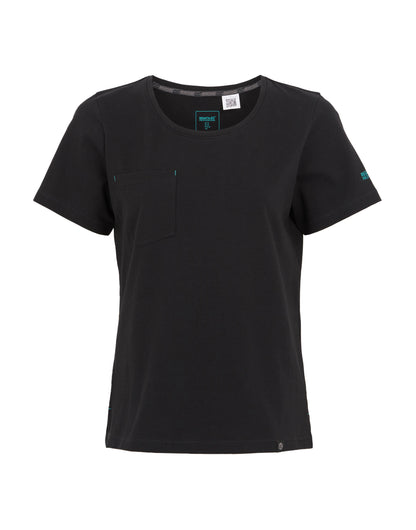 Regatta Ada Ladies Cotton Stretch T-Shirt in Black, front view
