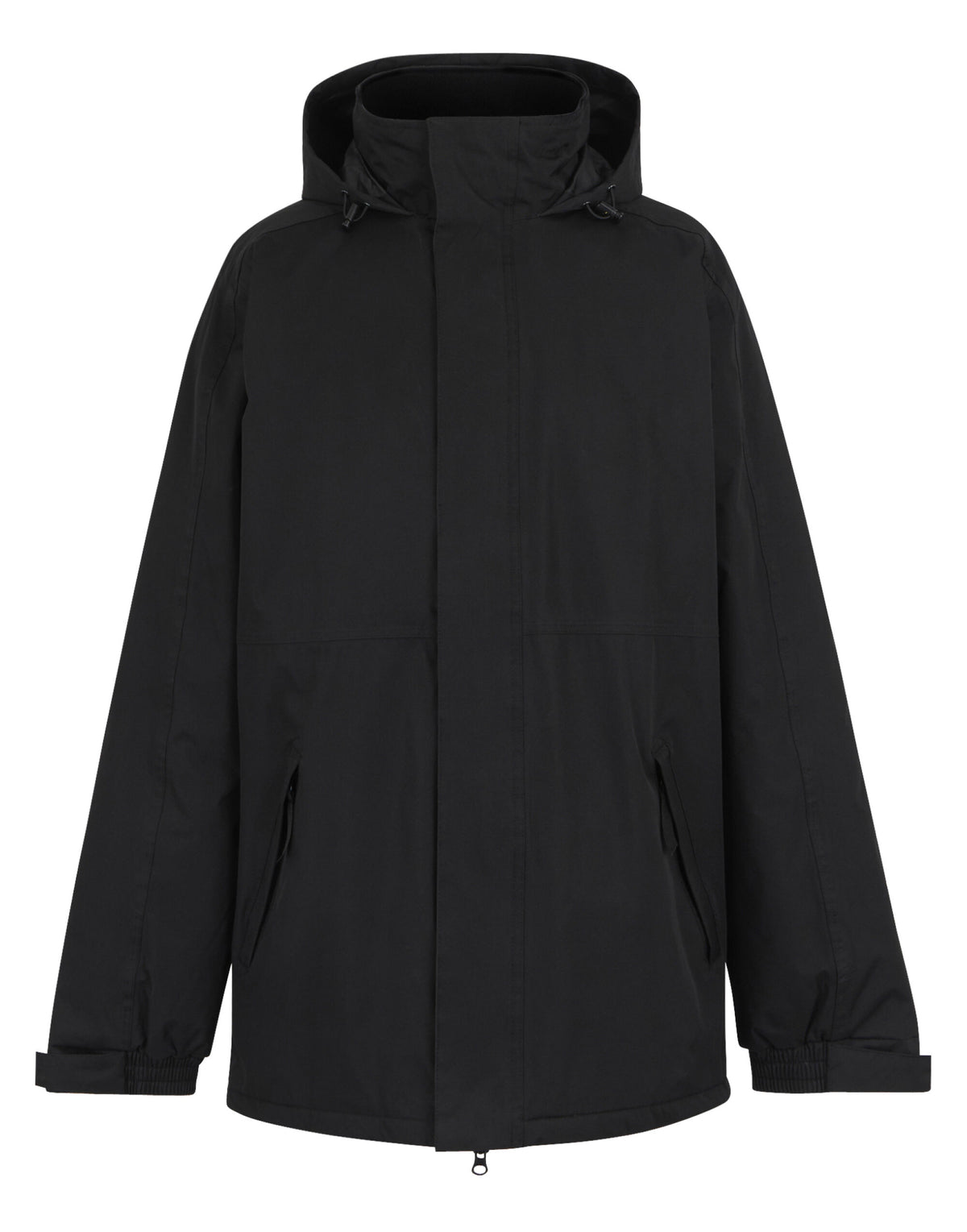 Regatta Dover Men's Parka in Black, front view