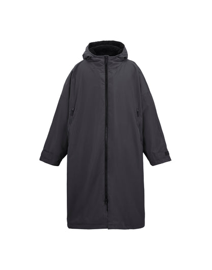 Regatta Pro Changing Dryrobe Jacket in Slate Grey and Black, front view
