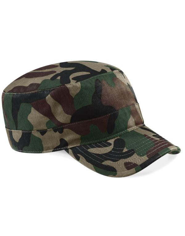 Beechfield Camo Army Cap | Unisex | Velcro Adjustment | Cotton | 7 Colours | One Size