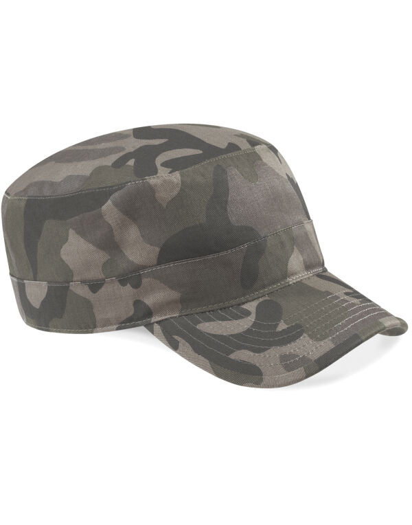 Beechfield Camo Army Cap | Unisex | Velcro Adjustment | Cotton | 7 Colours | One Size