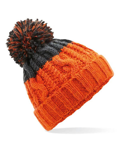 Beechfield Apres Beanie | Unisex | Heavyweight Cable Knit | Pom-Pom | 6 Colours | One Size