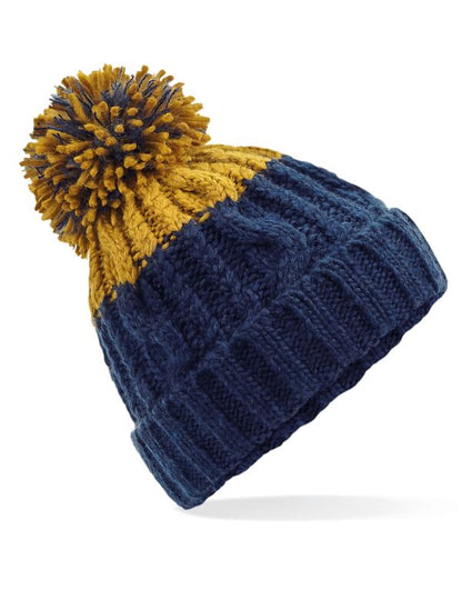 Beechfield Apres Beanie | Unisex | Heavyweight Cable Knit | Pom-Pom | 6 Colours | One Size