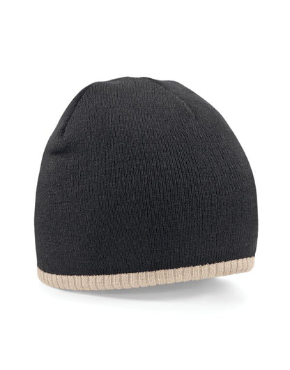 Beechfield Two-Tone Pull On Beanie | Unisex | Double Knit | Soft | 5 Colours | One Size