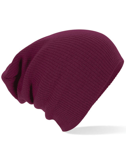 Beechfield Slouch Beanie | Unisex | Ribbed | Double Knit | 4 Colours | One Size