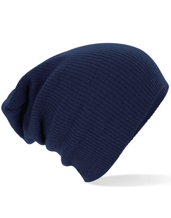 Beechfield Slouch Beanie | Unisex | Ribbed | Double Knit | 4 Colours | One Size