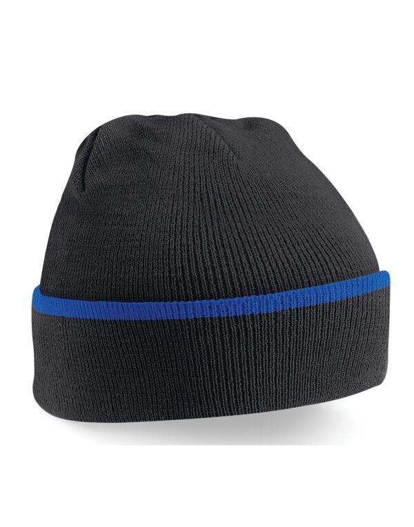 Beechfield Teamwear Beanie | Unisex | Cuffed | Warm | Stripe | 6 Colours | One Size - Hat - Logo Free Clothing