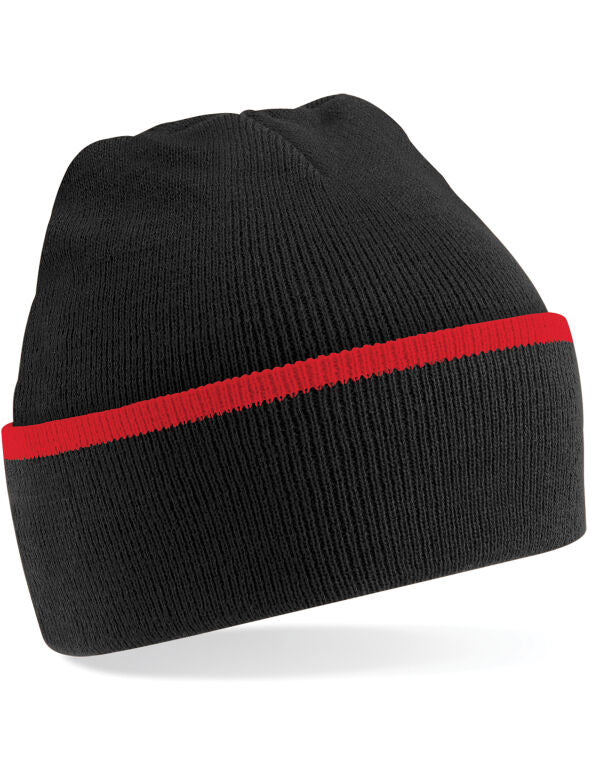 Beechfield Teamwear Beanie | Unisex | Cuffed | Warm | Stripe | 6 Colours | One Size