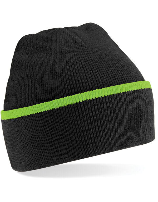 Beechfield Teamwear Beanie | Unisex | Cuffed | Warm | Stripe | 6 Colours | One Size