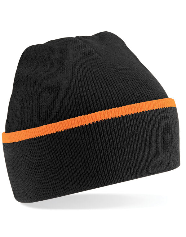 Beechfield Teamwear Beanie | Unisex | Cuffed | Warm | Stripe | 6 Colours | One Size