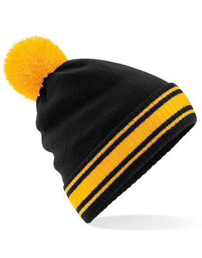 Beechfield Stadium Beanie | Unisex | Contrast Colours | Pom-Pom | 7 Colours | One Size