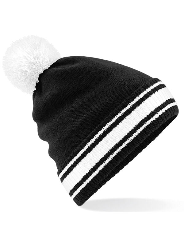 Beechfield Stadium Beanie | Unisex | Contrast Colours | Pom-Pom | 7 Colours | One Size