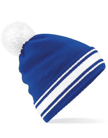 Beechfield Stadium Beanie | Unisex | Contrast Colours | Pom-Pom | 7 Colours | One Size