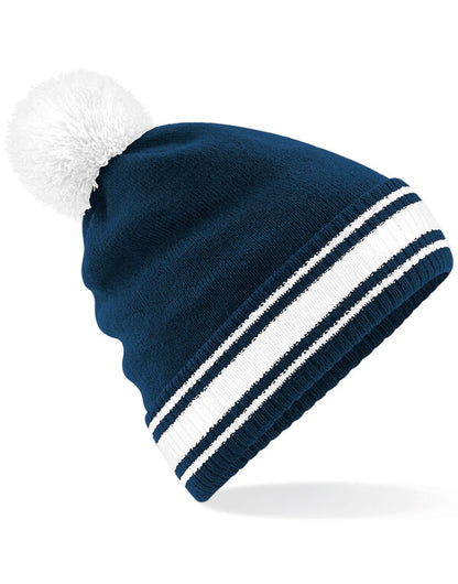 Beechfield Stadium Beanie | Unisex | Contrast Colours | Pom-Pom | 7 Colours | One Size