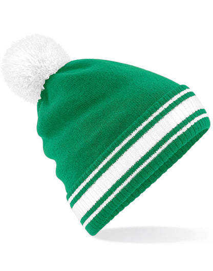 Beechfield Stadium Beanie | Unisex | Contrast Colours | Pom-Pom | 7 Colours | One Size