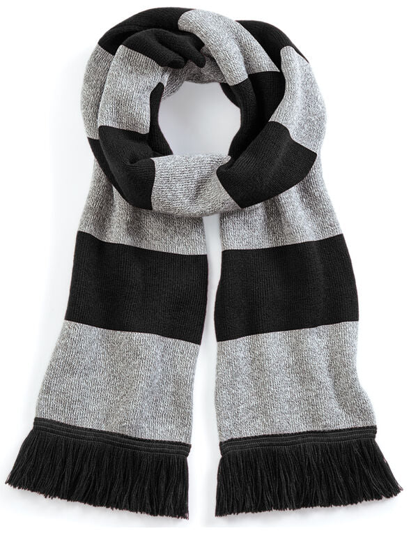 Beechfield Stadium Scarf | Unisex | Striped | Tassels | 9 Colours | One Size