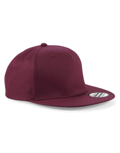 Beechfield 5 Panel Snapback Rapper Cap | Unisex | Flat Peak | 9 Colours | One Size