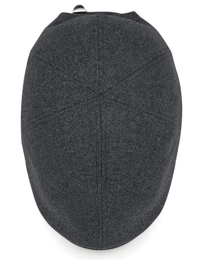 Beechfield Melton Wool Ivy Cap | Unisex | Lined | Buckle Adjust | Charcoal | One Size