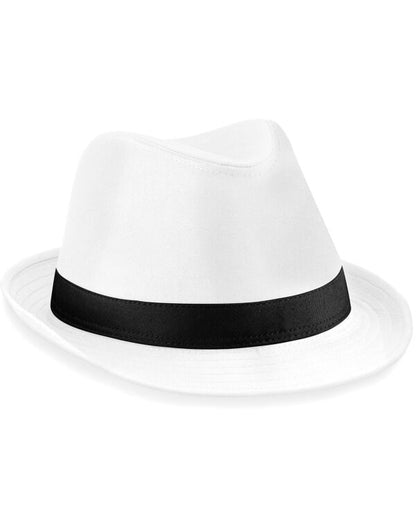 Beechfield Fedora | Unisex | Soft Brim | Indented Crown | Black or White | S-XL