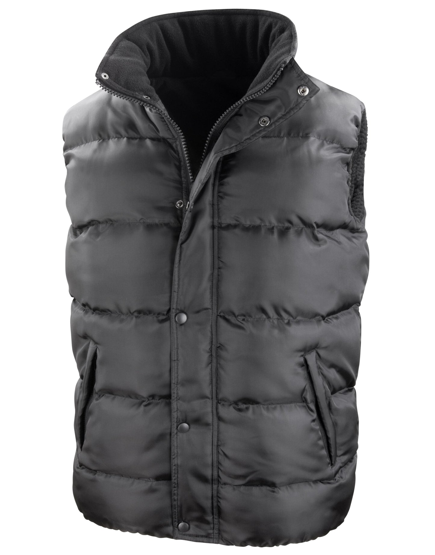 Result Core Nova Lux Hooded Bodywarmer | Unisex | Thick Padding | Microfleece Lined | Black or Navy | XS-3XL