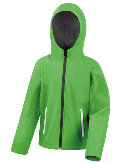 Result Core Junior Hooded Softshell Jacket | Waterproof 8000mm | Recycled | Windproof | 6 Colours | Ages 5-14
